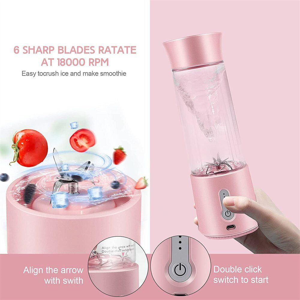 Portable Blender - 17Oz Personal Blender for Smoothies and Shakes| 4000Mah